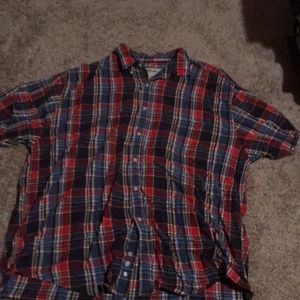 Eddie Bauer Short Sleeve Plaid Shirt